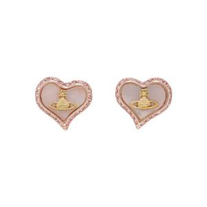 26 SS 비비안웨스트우드 여성 골드톤   핑크 페트라 이어링 251314F022069