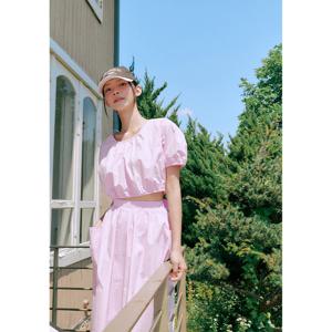 [랩](SET-상의) 라운드 리본 포인트 블라우스(AQ2WB560)