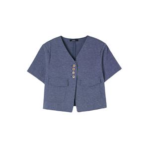 [랩]린넨 브이넥 노카라 크랍자켓(AQ2WJ420)