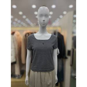 [플라스틱아일랜드]스퀘어넥 스트라이프 티셔츠 PR2CH962_DJ