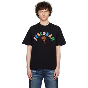 26 SS ICECREAM 남성 블랙 아이스크림 콘 티셔츠 252108M213008