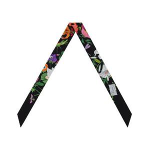 구찌 프린티드 실크 트윌 넥 보우 블랙 멀티컬러 825121-3G001-1060