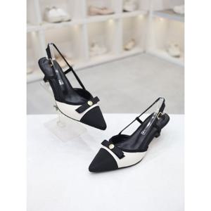 [코디엘루]리본장식 미들힐 여성 슬링백 구두 6cm CDSP100478