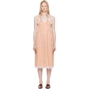 26 SS 까르뱅 여성 핑크 란제리 미디 드레스 251319F054001