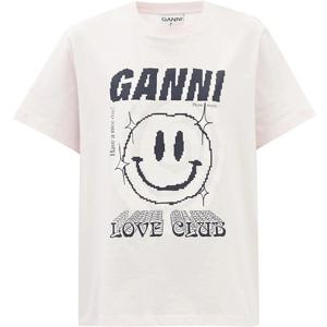 26 SS 가니 Smiley 러브 클럽 스마일리 코튼 티셔츠 라이트 핑크 T3139 428