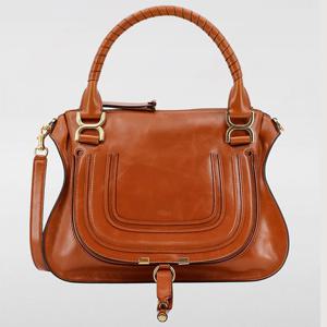 26 SS 끌로에 Marcie 마르씨 미디움 브라운 레더 숄더백 CHC24AS660N5726M