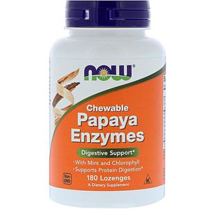 나우푸드 파파야 엔자임 츄어블 민트 180 로젠지