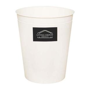 생활창고 크림 오픈형 휴지통 5.5L 뚜껑X