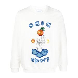 26 SS 카사블랑카 카사 탈리스만 크루 넥 스웨트셔츠 MS23JTP117 TP432255718