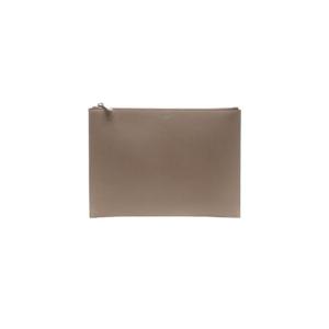 생로랑 파리 그랑 드 뿌드르 엠보스 레더 지퍼 태블릿 홀더 더스티 그레이 397294-BTY0N-1722