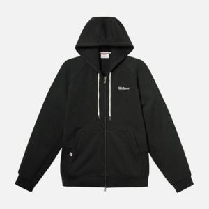 윌슨후드집업 JQS W241001LFJ21-BLK 남성 로고자수 후드집업