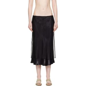 26 SS 카이트 여성 블랙 모니나 미디 스커트 251914F092005