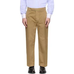 26 SS 톰브라운 남성 카키 유틸리티 코튼 트윌 슬랙스 252381M191008