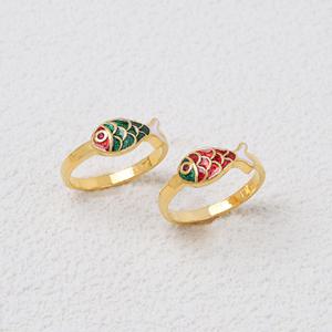 [골드모아] 여자 순금 애끼반지 3.75g [칠보 컬러 물고기]