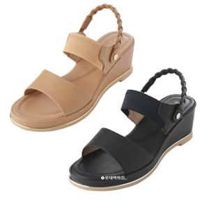 [엘칸토(여성화)][엘칸토]여성화 LD79 밴딩 웨지 샌들 LCWW47U526네이비베이지