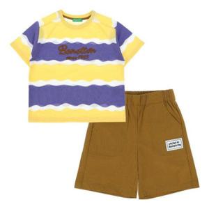 [베네통키즈]웨이브 패턴 티셔츠반바지 SETSETQASE01541