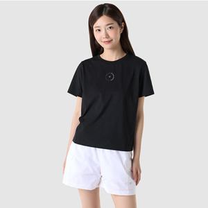 [르꼬끄공식] 여성 애슬레저 레귤러핏 면 티셔츠 (QQ322ORS81)