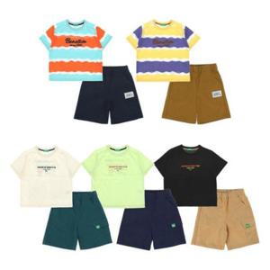 [베네통키즈]웨이브 패턴 티셔츠반바지 SETQASE01541-C-JS