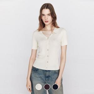 [지오다노/본사] 355901 여 12gg 립 브이넥 반팔 가디건