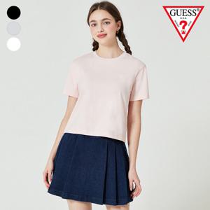 [게스(진)]여성 쁘띠하트로고 반팔티 OO2K2475