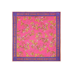26 SS 베르사체진스꾸뛰르 여성 멀티컬러 라지 아웃라인 바로코 실크 풀라드 스카프 251202F029005