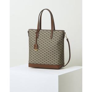 [헤지스ACC][여성가방추천] HIBA4E731K2 [헤리아토] 카키 시그니처 패턴 PVC 토트백 M