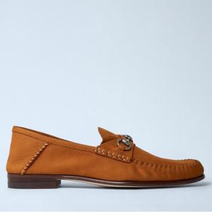 26 SS 구찌 Gigi 지지 홀스빗 하드웨어 소프트 스웨이드 로퍼 카멜 832633 AAEQY 8351