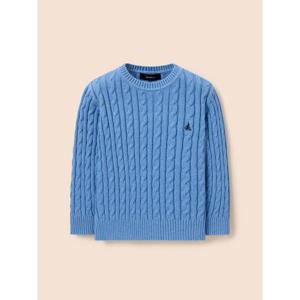 [빈폴키즈] 면 케이블 풀오버 니트  스카이 블루 (BI5851UE1Q)
