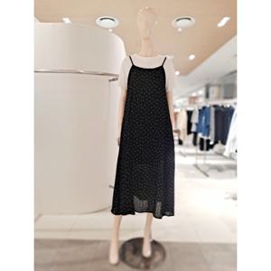 숲  (SB6OP8Z) 플라워 패턴 끈 나시 롱 원피스