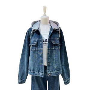 [에이지도르]후드 탈착 데님 자켓 ALFIAUJ198