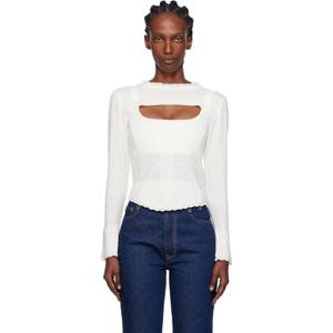 26 SS 비비안웨스트우드 여성 화이트 마리아 코르셋 탑 252314F110012