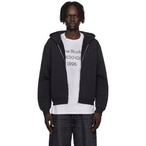 26 SS 아크네 남성 블랙 집업 후드티 252129M202006