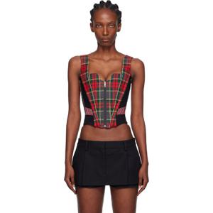 26 SS 비비안웨스트우드 여성 레드   그린 줄리엣 코르셋 탑 252314F111009