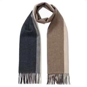 [헤지스ACC][헤지스ACC] 네이비 배색 캐시미어 100퍼센트 머플러 HIMU3F716N2