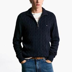 [타미힐피거 남성] 클래식 케이블 하프집업 T12F7KPO130MT1DW5