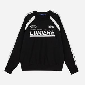 [클라이드]여성 라글란 배색 맨투맨 FOATS626F