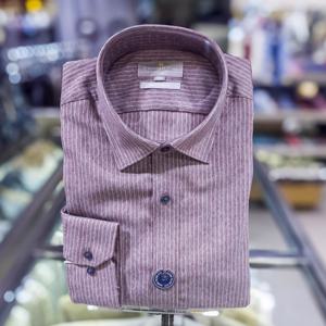 [카운테스마라] 슬림핏 스트라이프 기모 긴팔 와이셔츠 (CDHV4C2381R0)