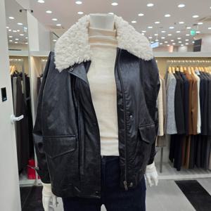 [KL]KTJKPK0100 양털배색인조가죽점퍼