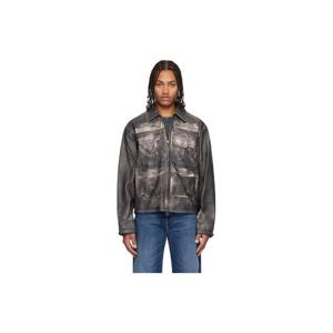 26 SS 디젤 남성 블랙 메이어 가죽 재킷 252001M181009