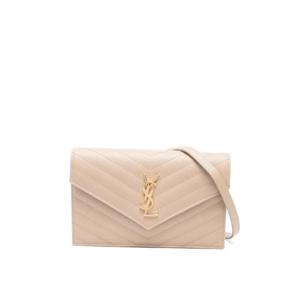 26SS 생로랑 CASSANDRE ENVELOPE CHAIN 왈렛 IN GRAIN DE POUDRE 레더 857605BOW012721 TP567747849