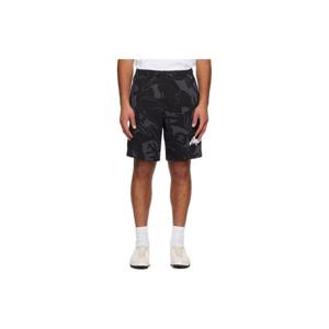 26 SS 에이프 남성 블랙 에이프 나우 문페이스 로고 카모 스웨트쇼츠 252547M193016