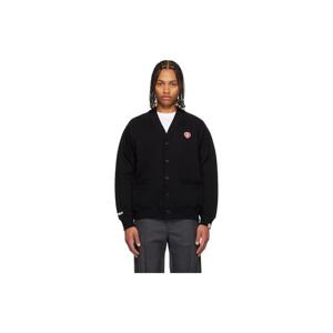 26 SS 에이프 남성 블랙 에이프 나우 하트 문페이스 가디건 252547M200009