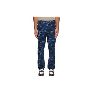 26 SS BAPE 남성 블루 컬러 카모 스웨트팬츠 252546M190015