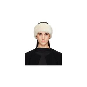 26 SS 토템 여성 오프 화이트 시어링 헤어밴드 252771F018000