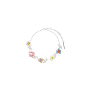 26 SS 슈슈 통 여성 YVMIN 고무 밴드 플라워 젬스톤 브랜치 네크리스 252901F023001