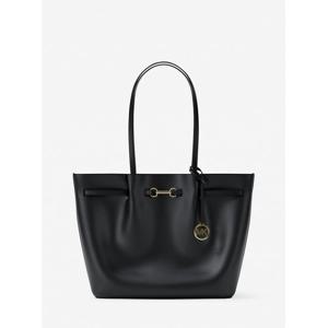 마이클코어스 카슨 페블 레더 센터 지퍼 뉴 토트 라지 35R6G2ZT3T1 블랙