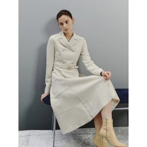 [아이잗컬렉션(피)]더블 버튼 클래식 플레어 드레스 CRBA0OP321