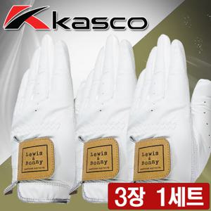 [카스코코리아] KASCO 루이스앤보니 KGF726 골프장갑 양피 왼손착용 3장