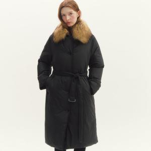 [마리끌레르][정가539,000]라쿤 퍼 트렌치 롱 덕다운 패딩(MAFDDW07MBK)