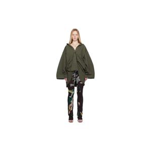 26 SS 오토링거 여성 카키 리버레이티드 더블 셔츠 261016F063001